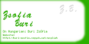 zsofia buri business card